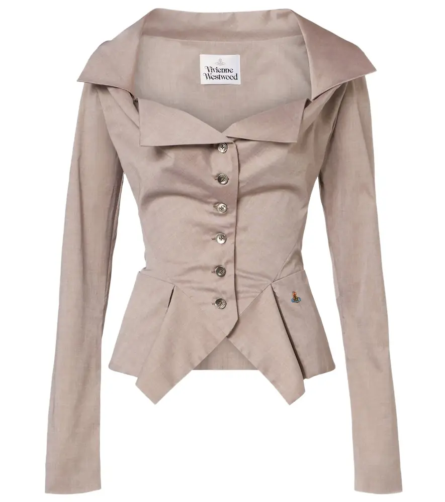 Vivienne Westwood Monday peplum cotton poplin shirt