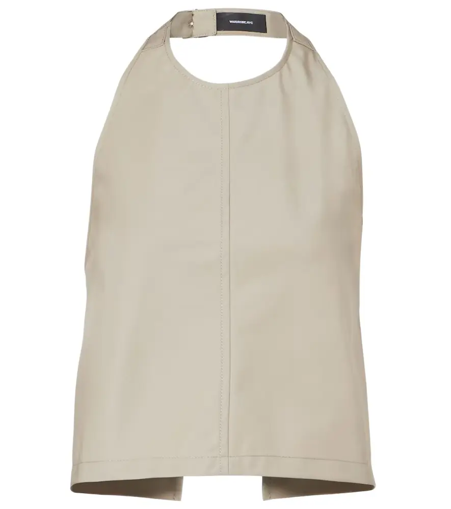 Wardrobe.NYC Wardrobe. NYC Halterneck cotton-blend top