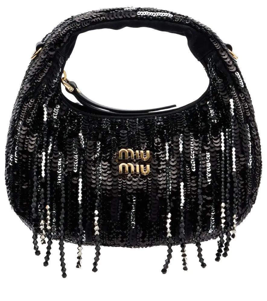 Miu Miu Wander Mini embellished top-handle bag