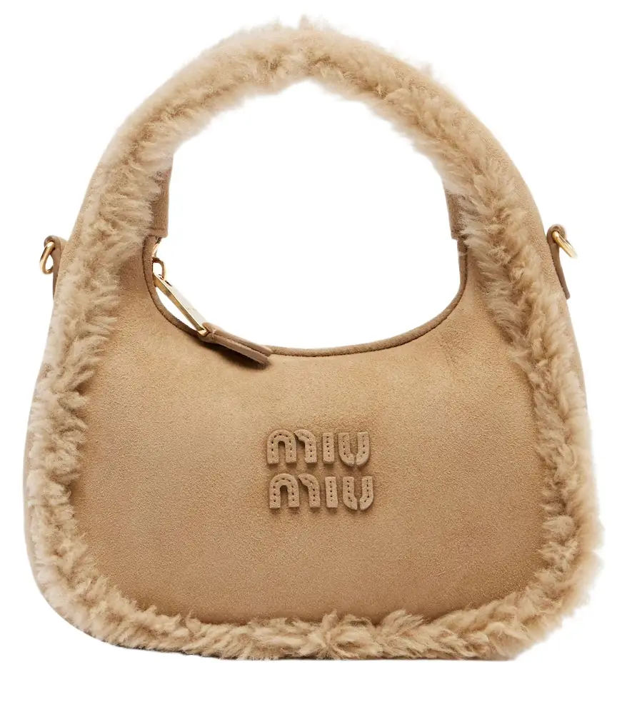 Miu Miu Wander suede top-handle bag