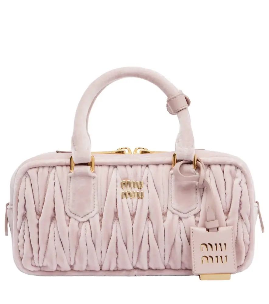 Miu Miu Arcadie Small suede top-handle bag
