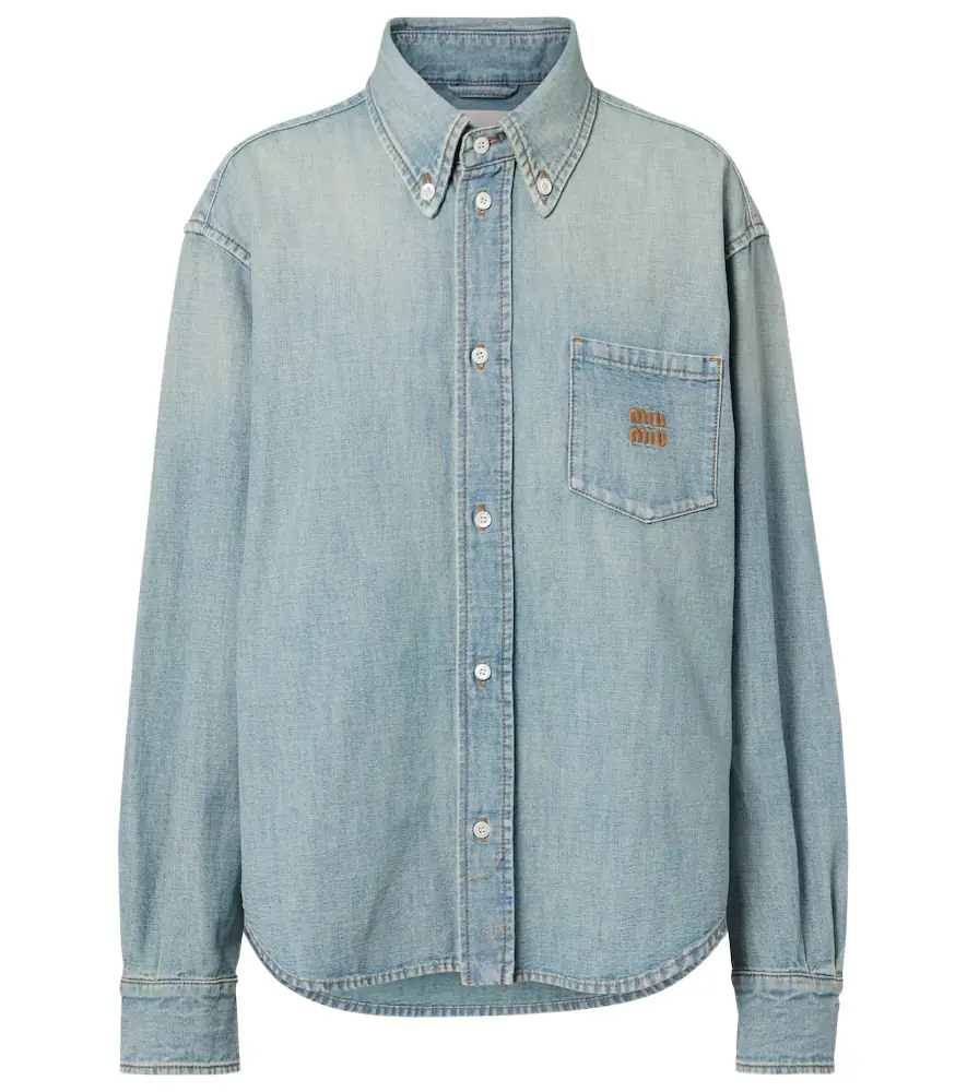 Miu Miu Logo chambray shirt