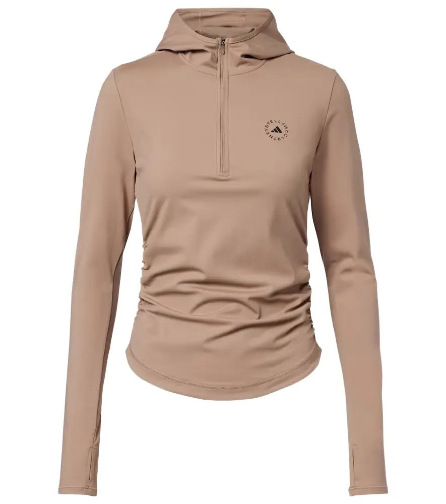 Adidas by Stella McCartney Logo technical half-zip hoodie
