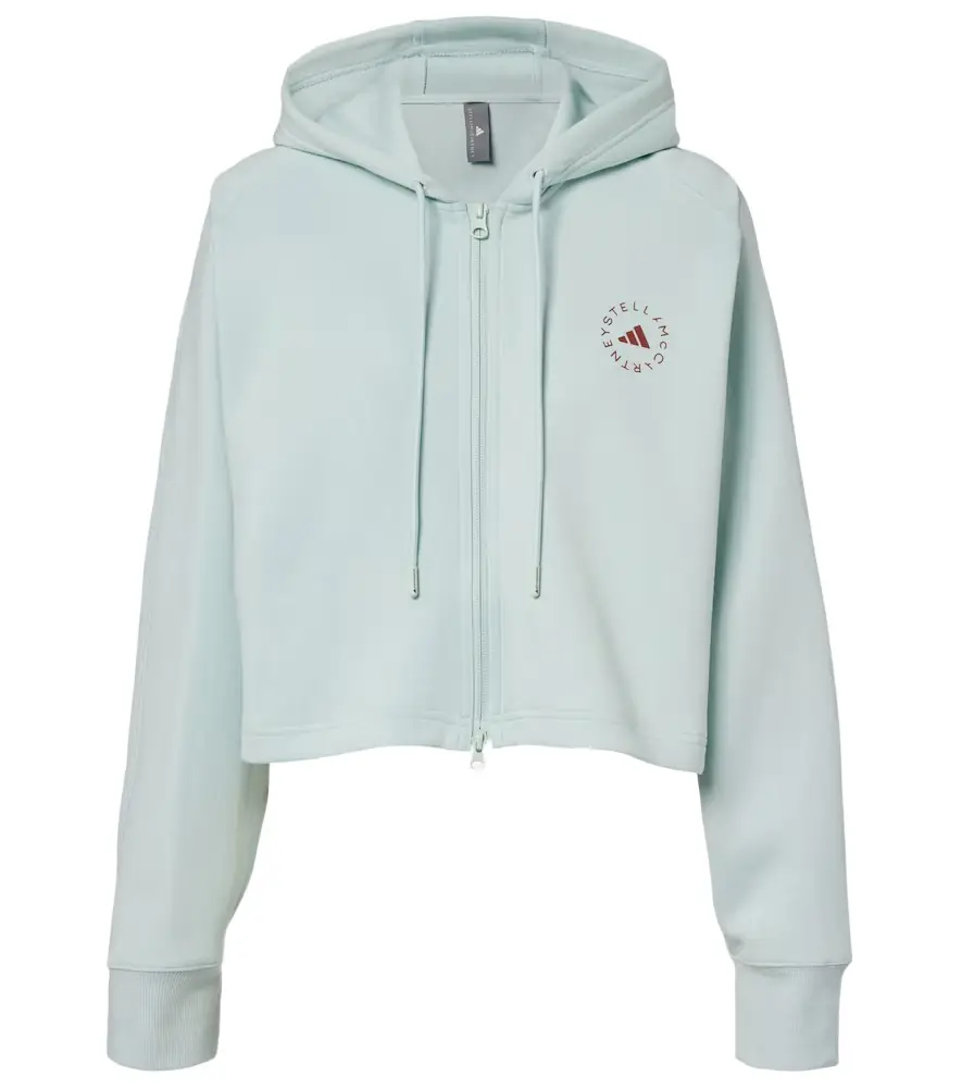 Adidas by Stella McCartney aSMC Cro cotton-blend jersey hoodie