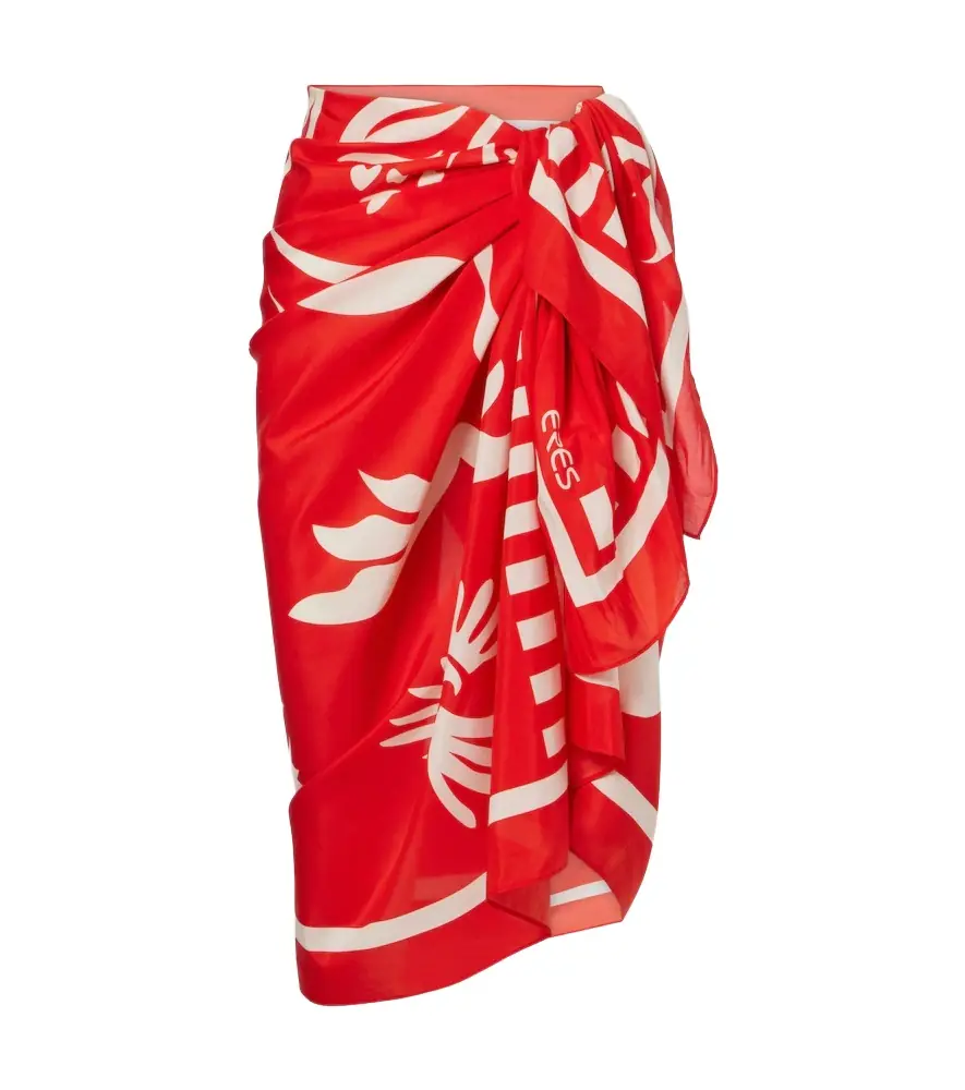 Eres Mandara cotton and silk beach cover-up