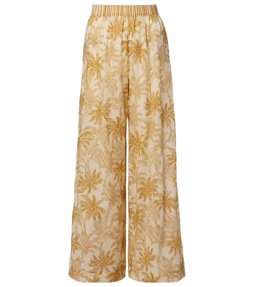 Eres Itinerant printed cotton wide-leg pants