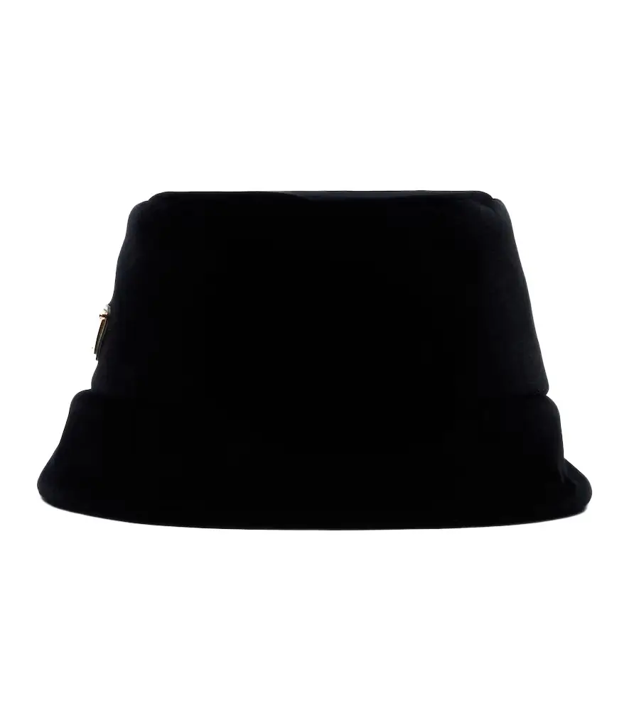 Prada Cotton velvet bucket hat