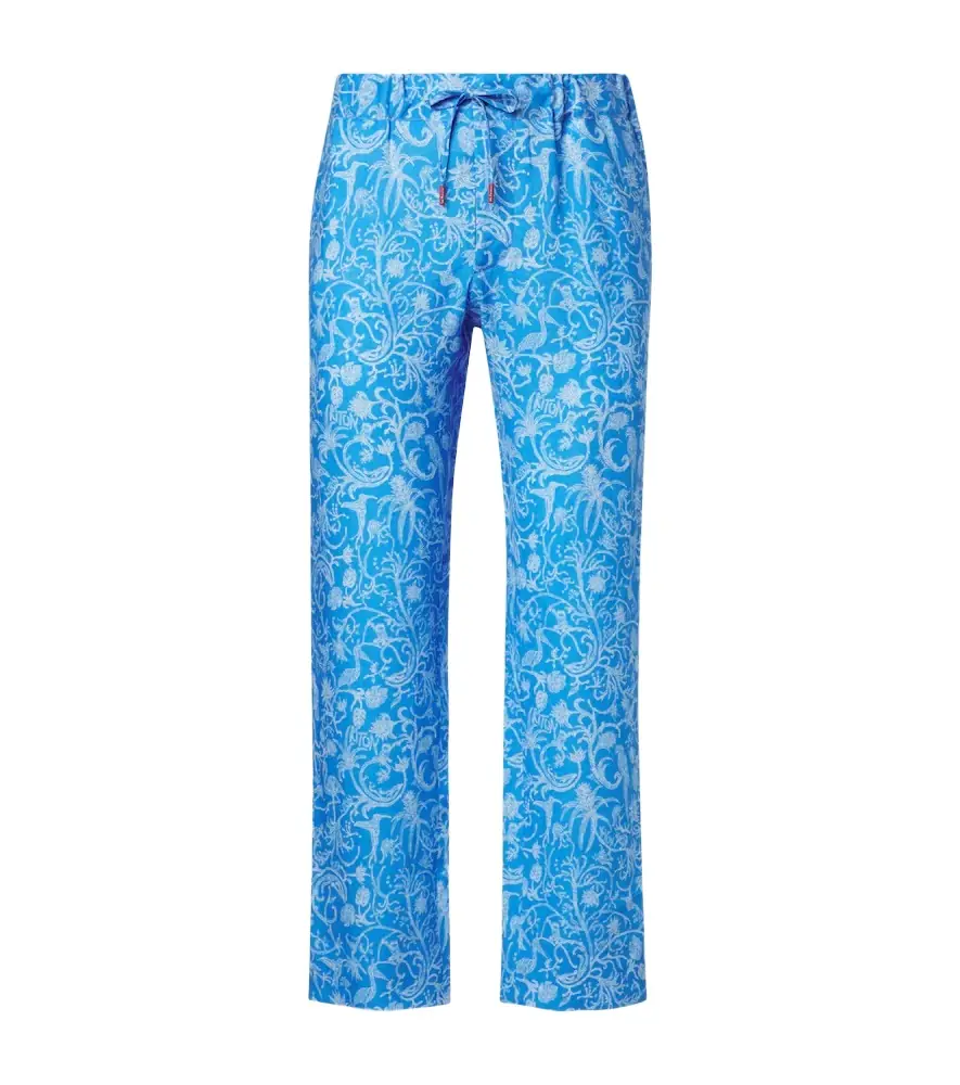 Kiton Printed linen pants