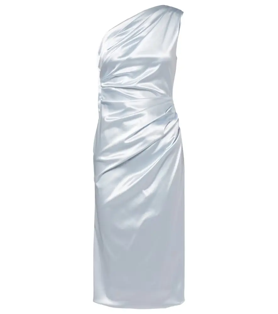 Dolce & Gabbana Ruched one-shoulder satin cocktail dress