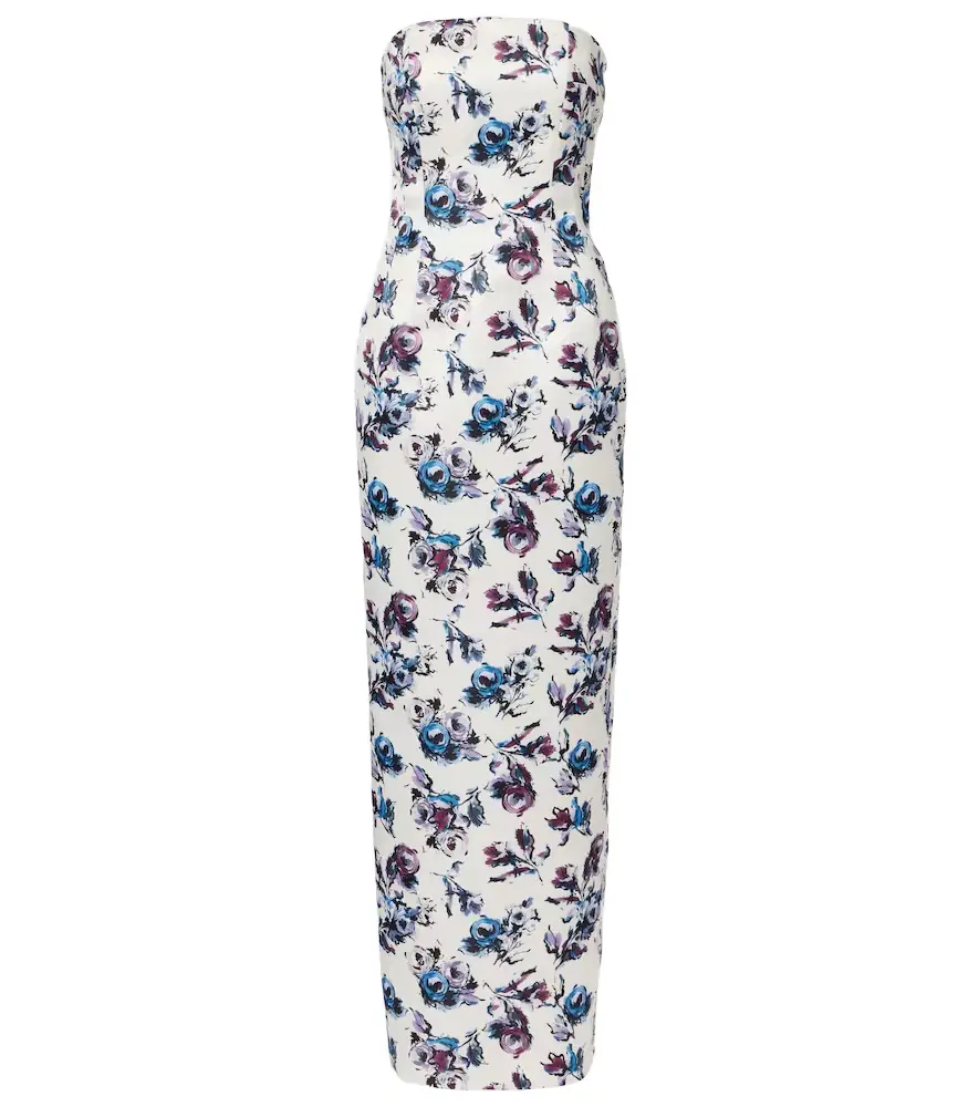 Emilia Wickstead Laelia floral bustier gown