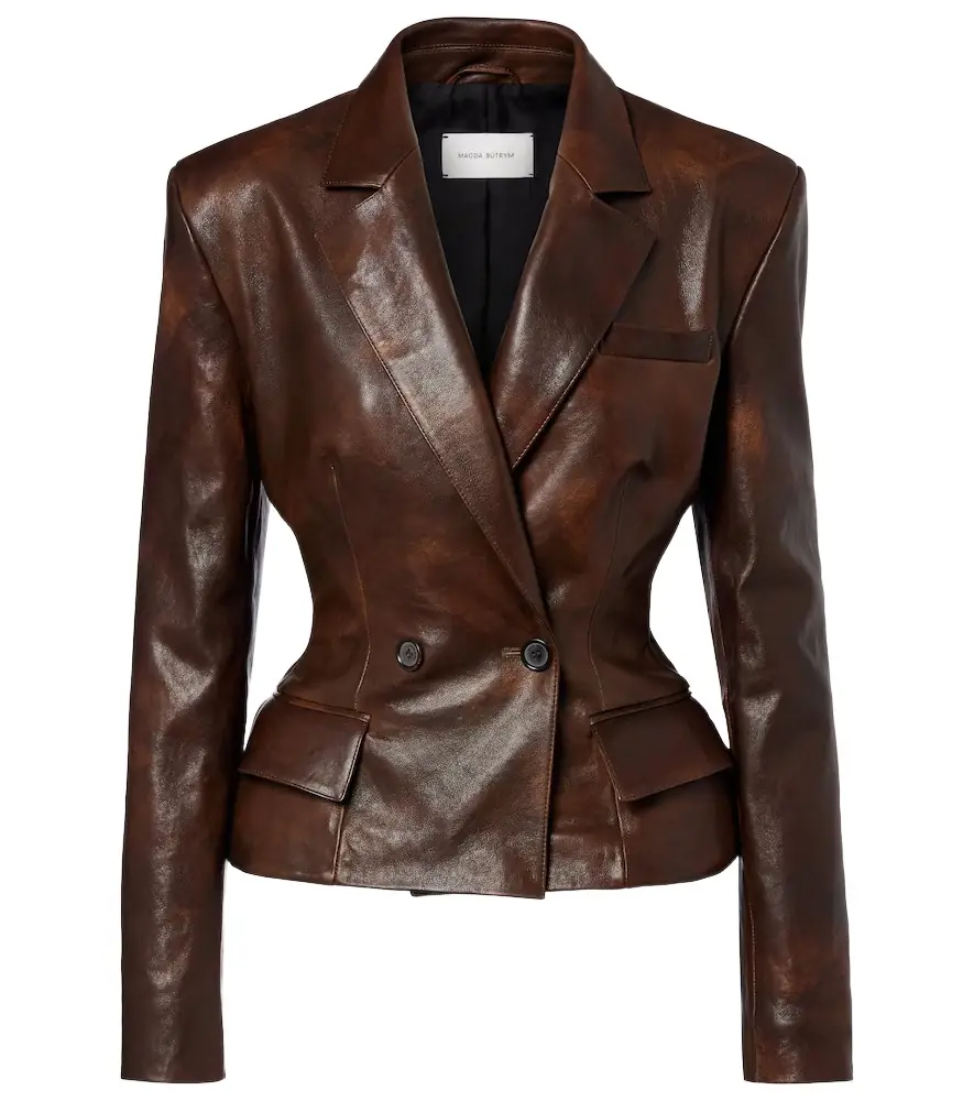 Magda Butrym Peplum leather jacket