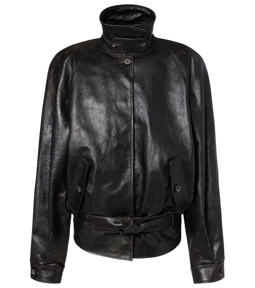 Magda Butrym Belted leather jacket
