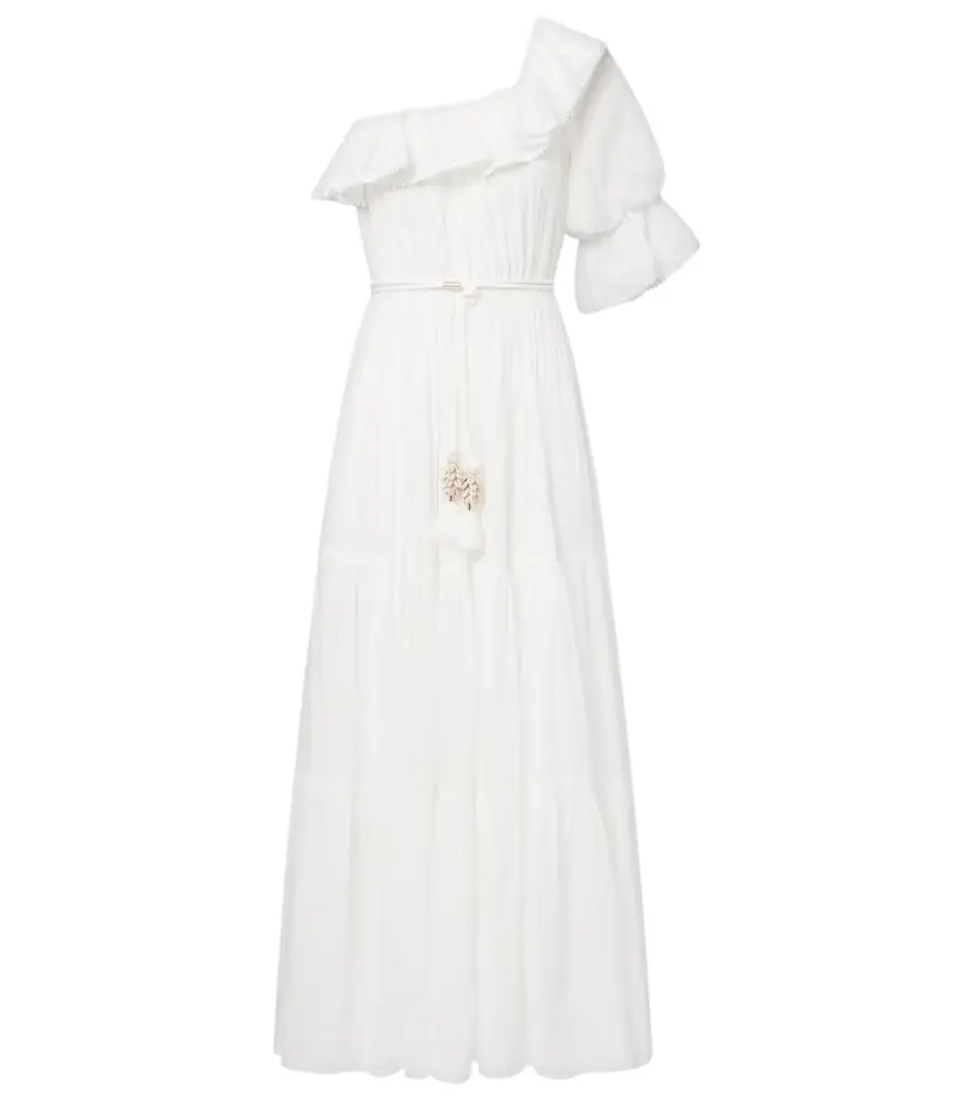 Poupette St Barth Jay ruffled cotton muslin maxi dress