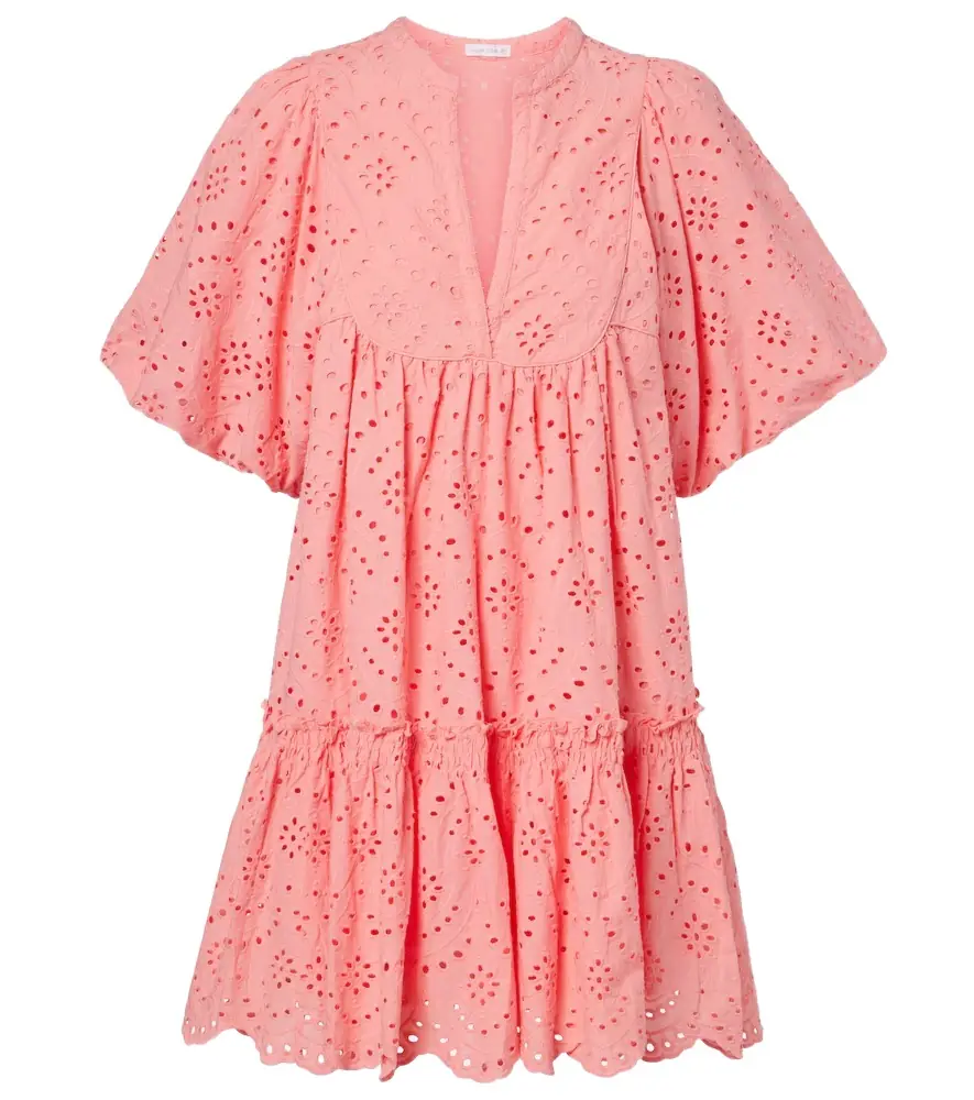 Poupette St Barth Cruz broderie anglaise cotton minidress