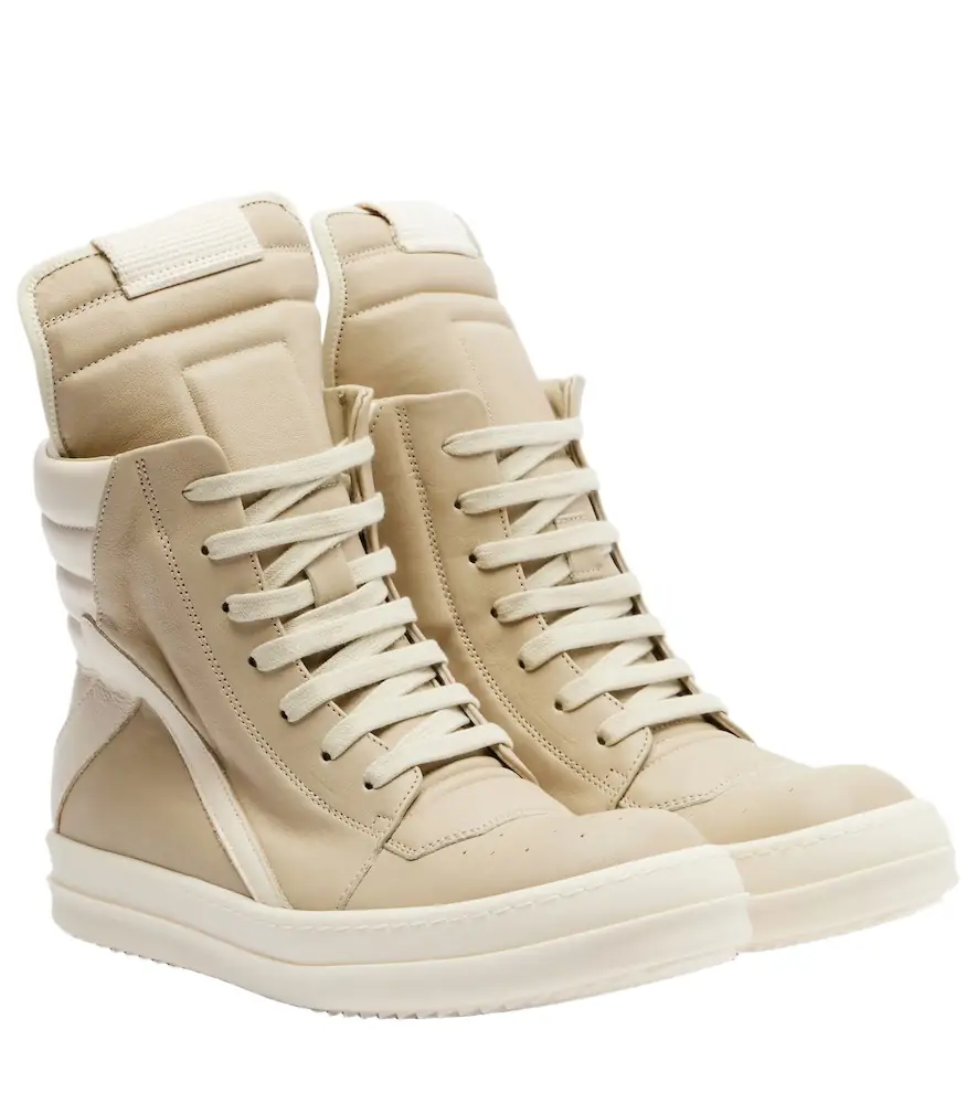 Rick Owens Geobasket leather sneakers