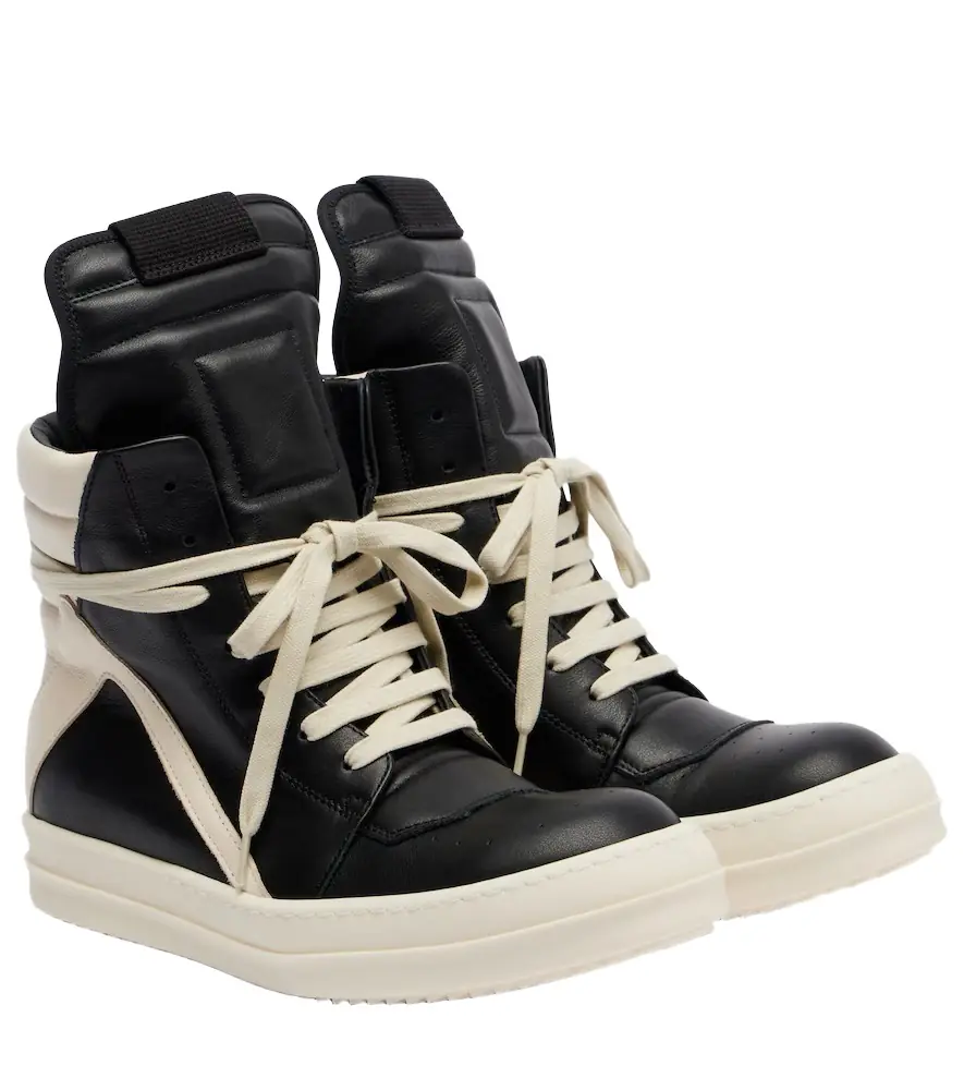 Rick Owens Geobasket leather sneakers