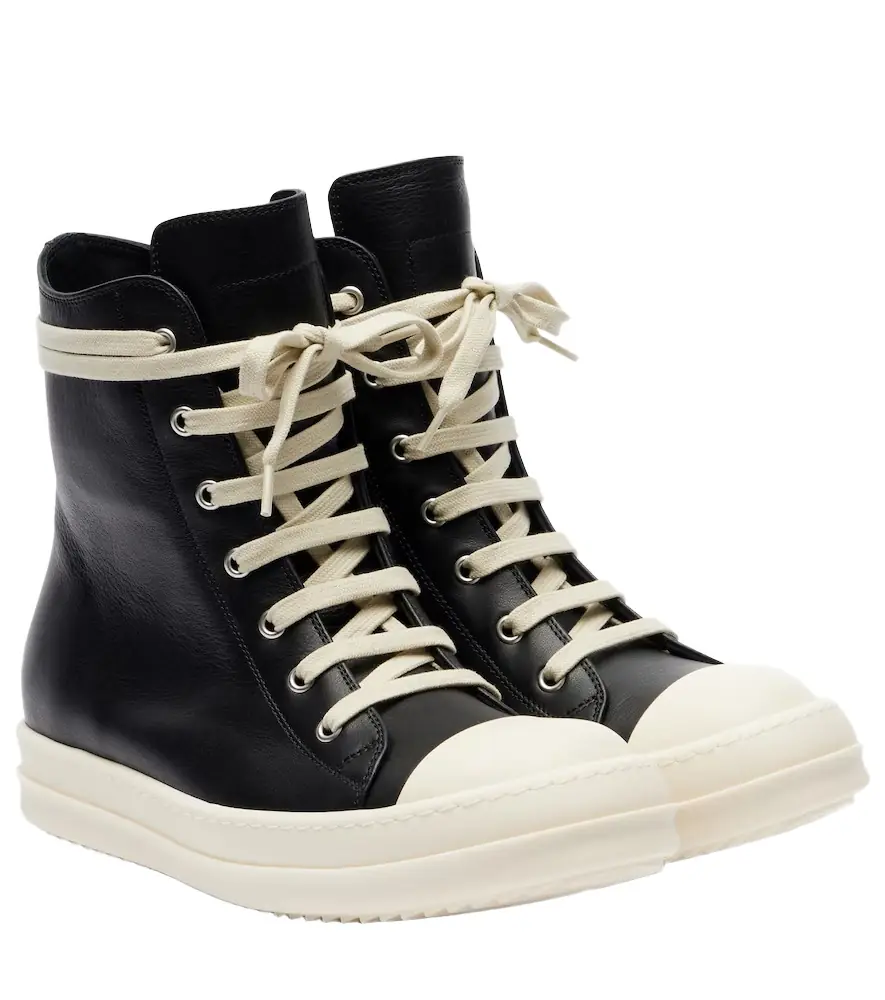 Rick Owens Leather high-top sneakers