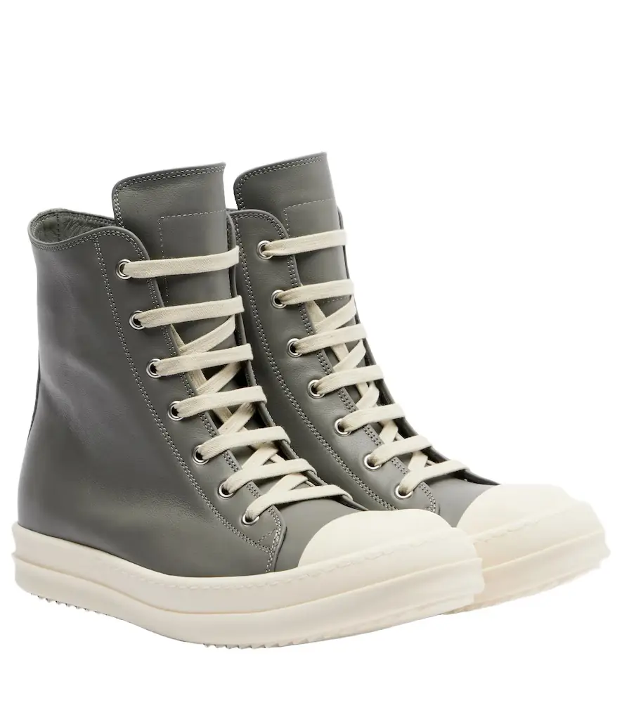 Rick Owens Leather high-top sneakers