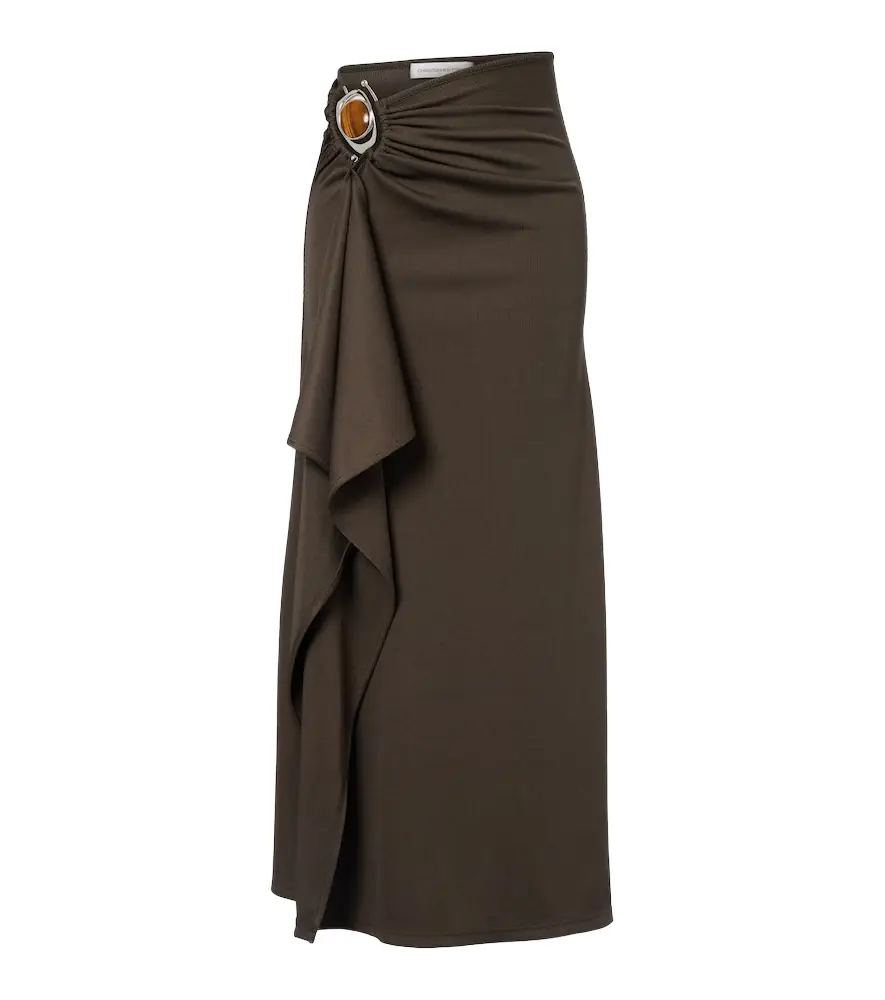 Christopher Esber Occhio embellished jersey maxi skirt