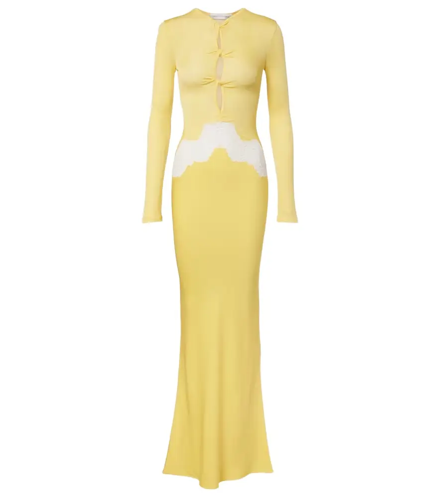Christopher Esber Verner cutout lace-trimmed jersey maxi dress