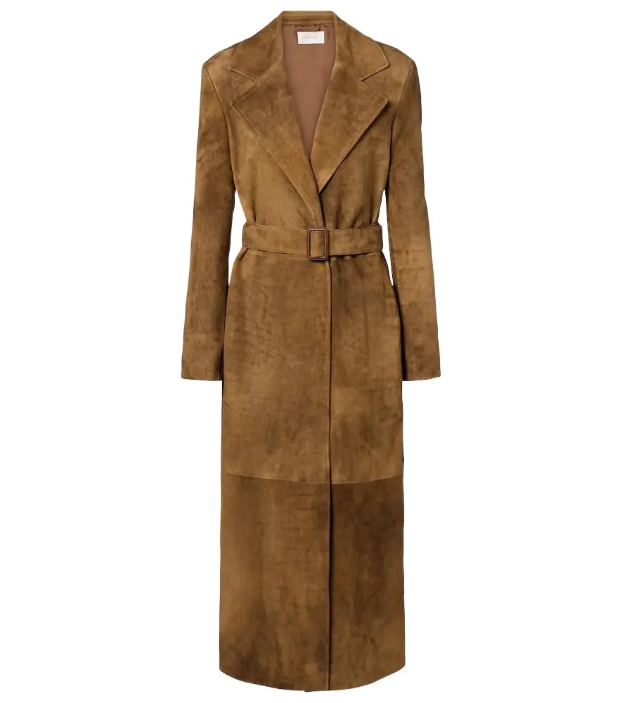 The Row Raisa suede coat
