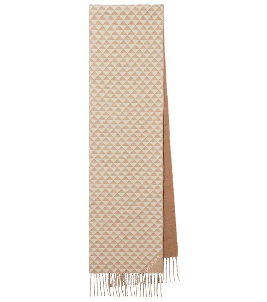 Prada Symbole wool and cashmere scarf