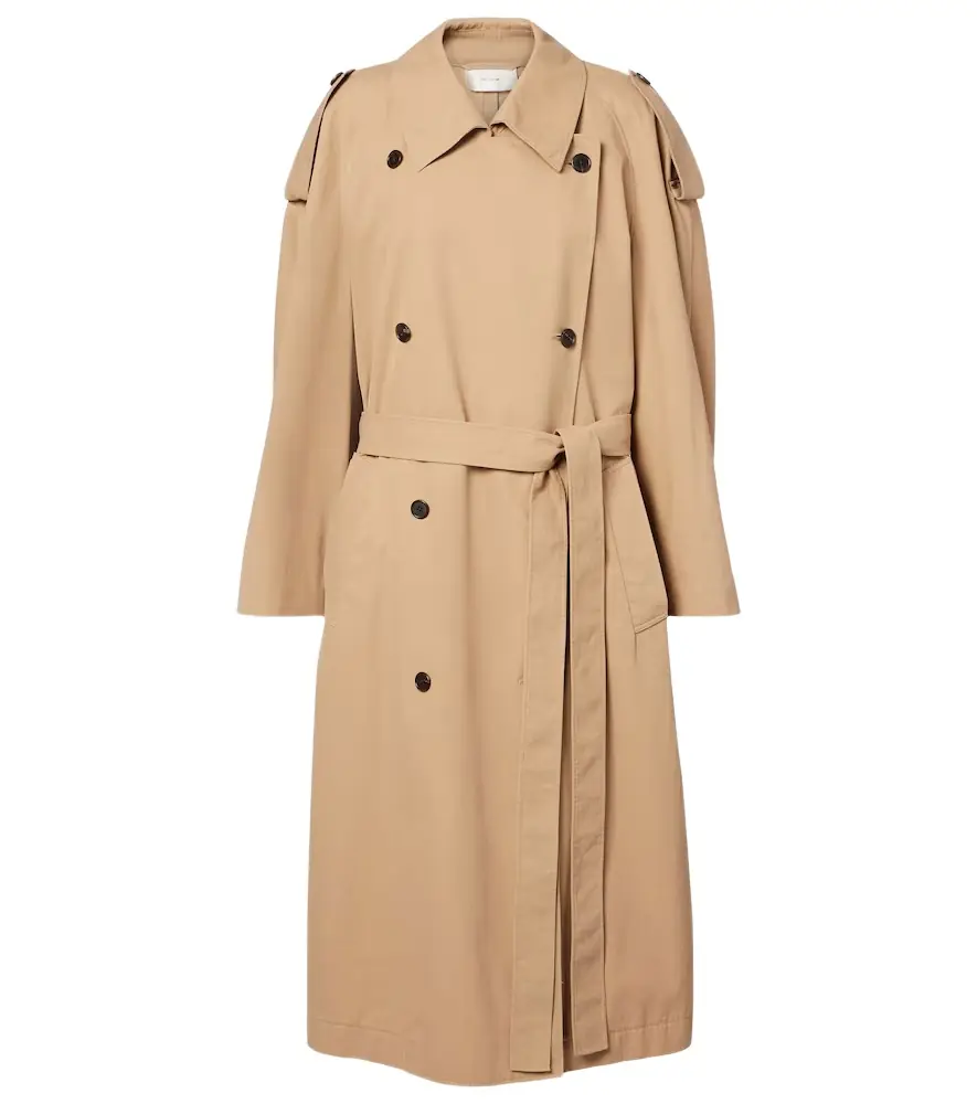 The Row Dester cotton and cashmere trench coat