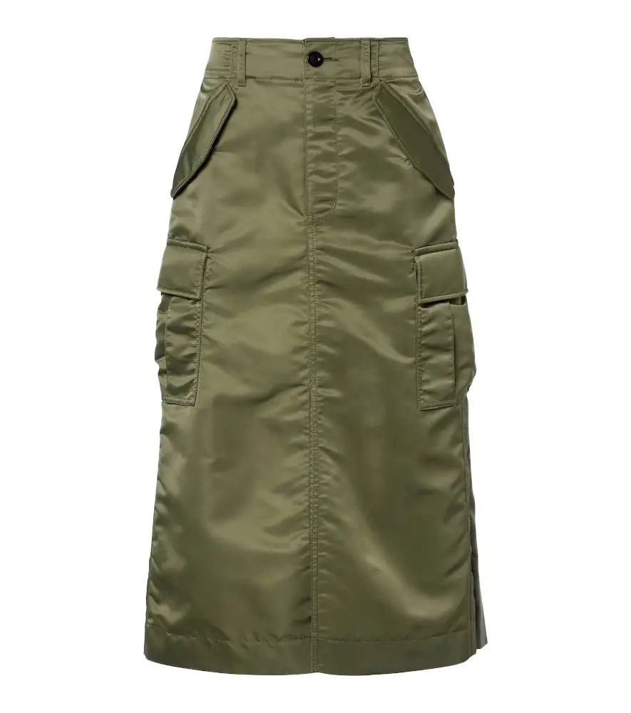 Sacai Pleated midi skirt