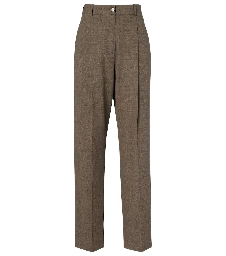 The Row Gianni wool straight pants