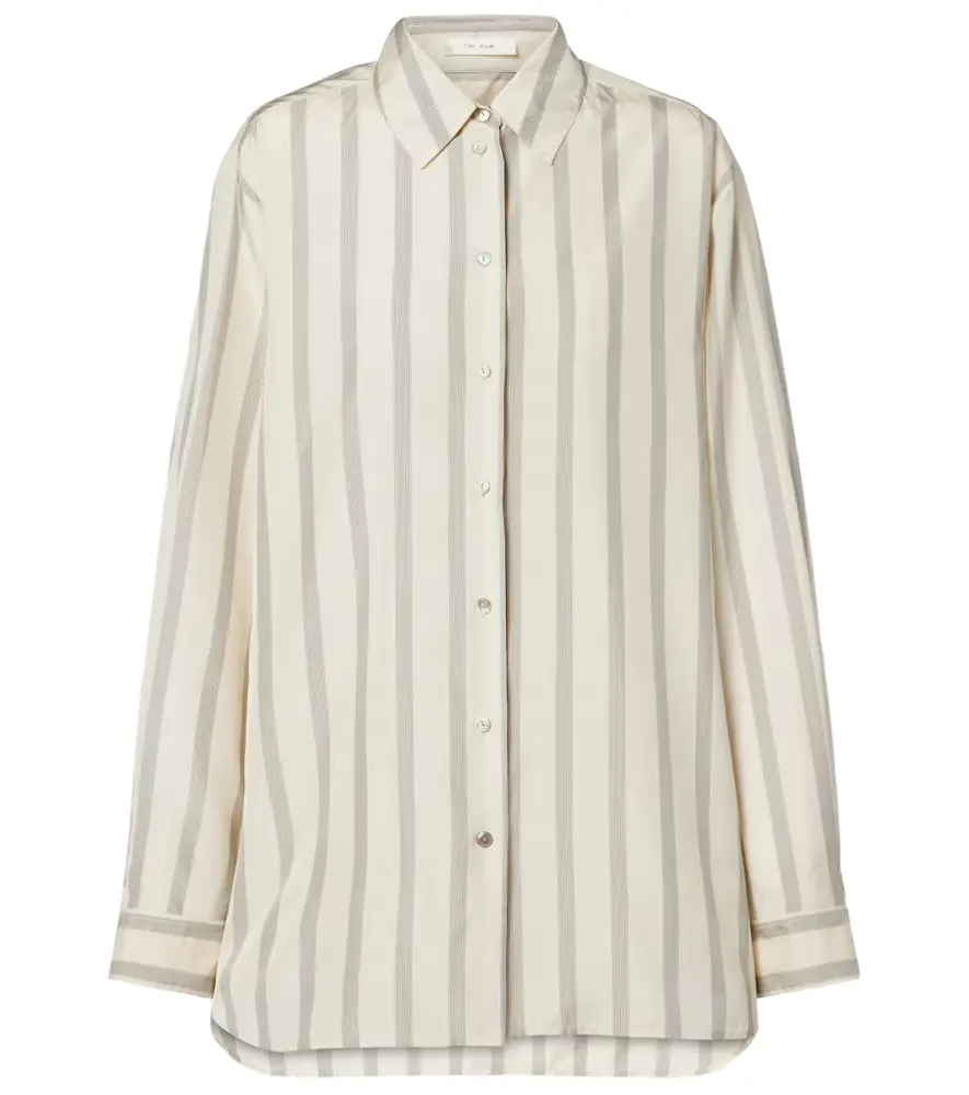 The Row Sisilia striped silk shirt