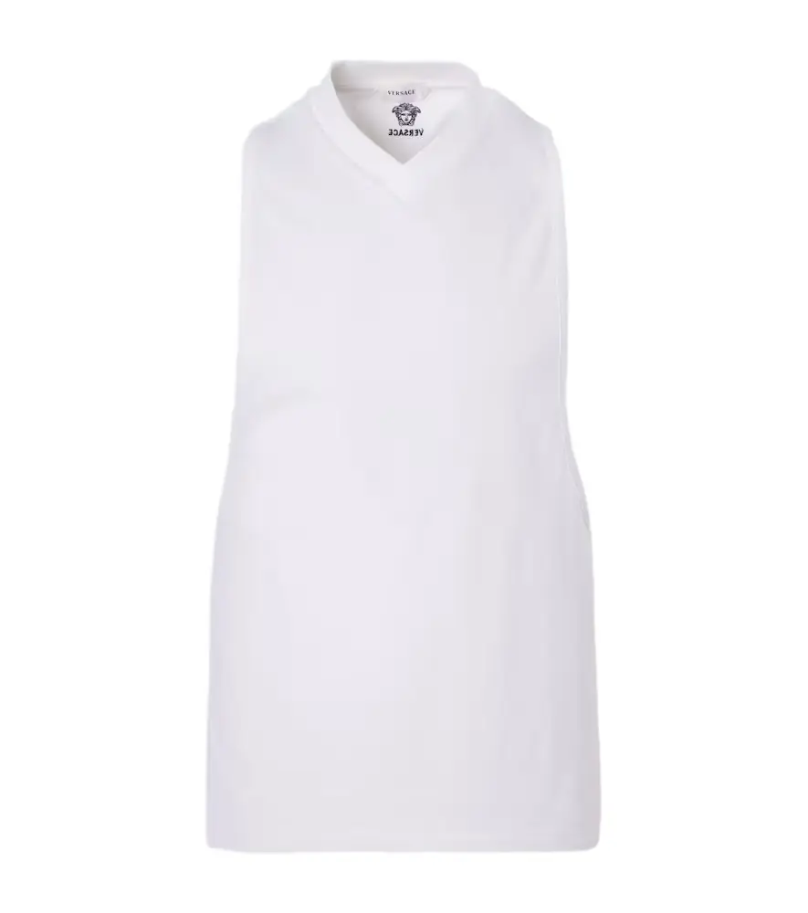 Versace Cotton-blend jersey tank top