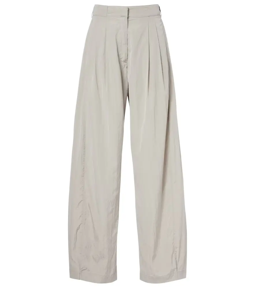 The Row Iven pleated silk-blend straight pants