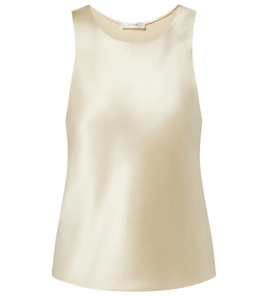 The Row Semir silk satin top