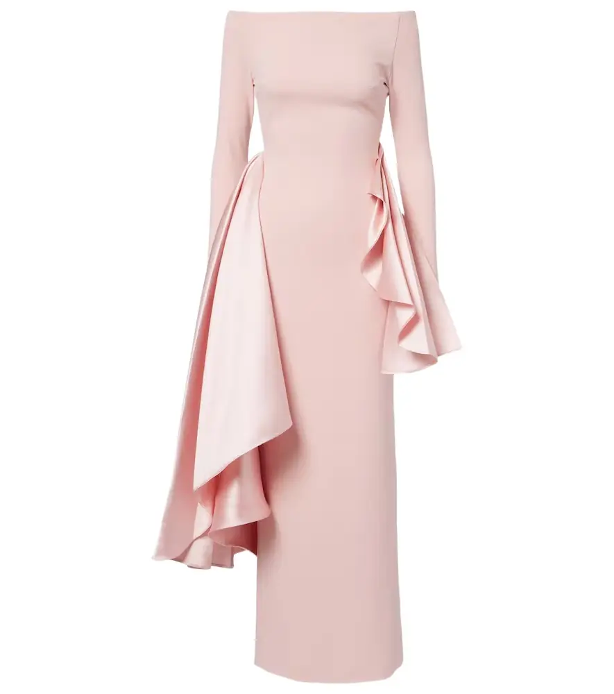 Solace London Kiana draped off-shoulder maxi dress