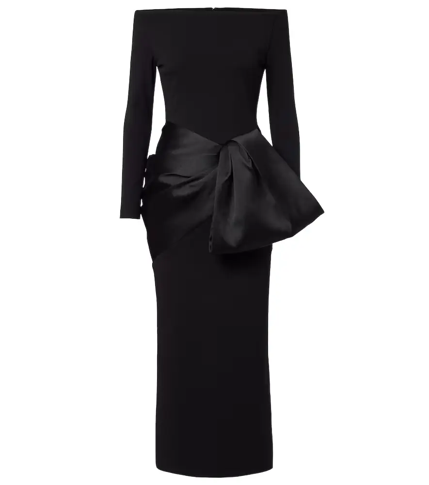 Solace London Rhianne satin-trimmed cocktail dress