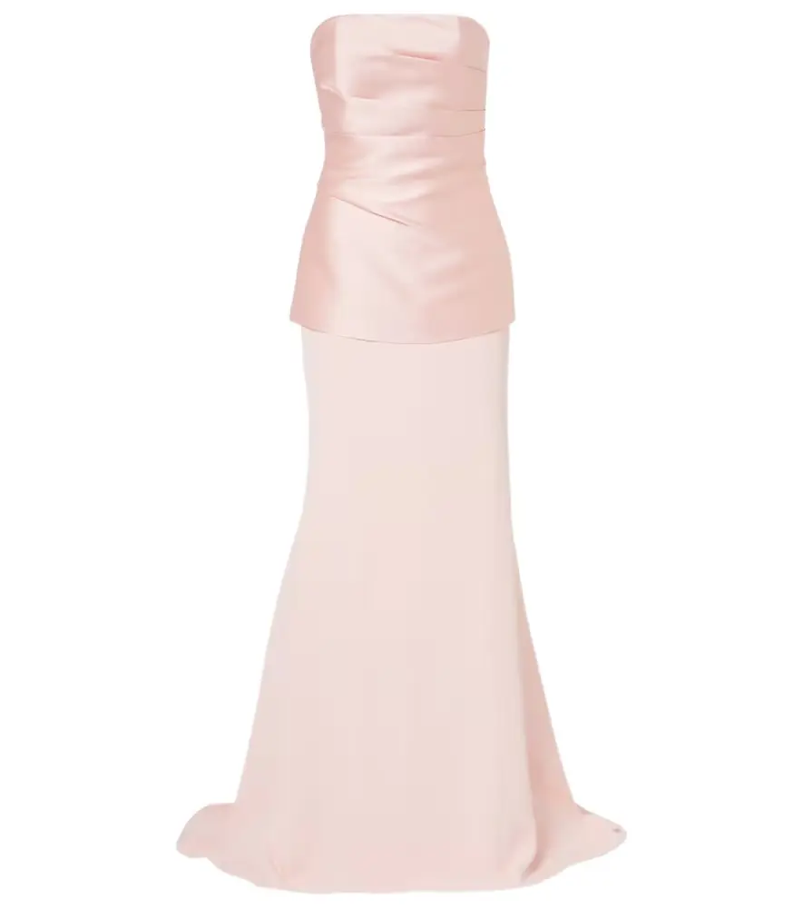 Solace London Alia strapless satin gown