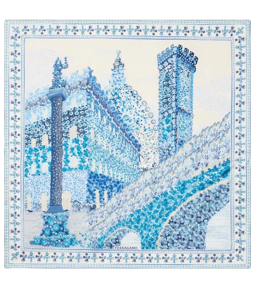 Ferragamo Printed silk scarf
