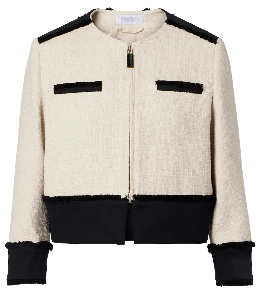 Max Mara Pagaia cotton and linen-blend jacket