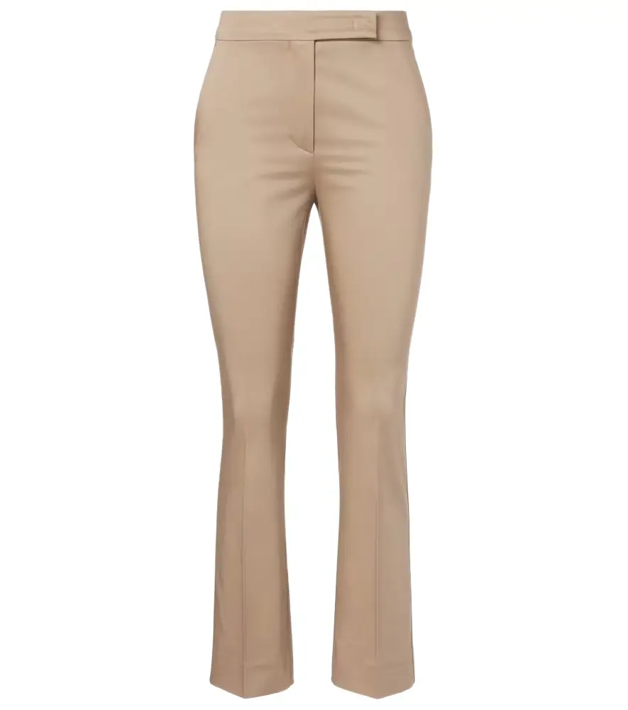 Max Mara Cotton-blend cropped slim pants