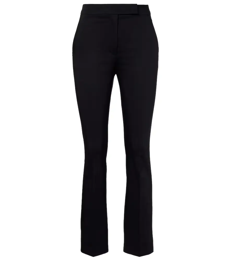 Max Mara Cotton-blend cropped slim pants