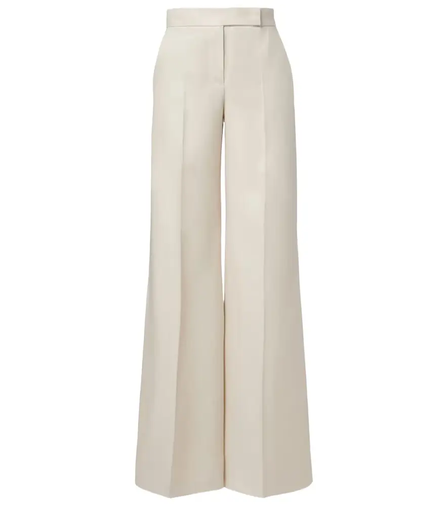 Max Mara Badesse high-rise linen wide-leg pants