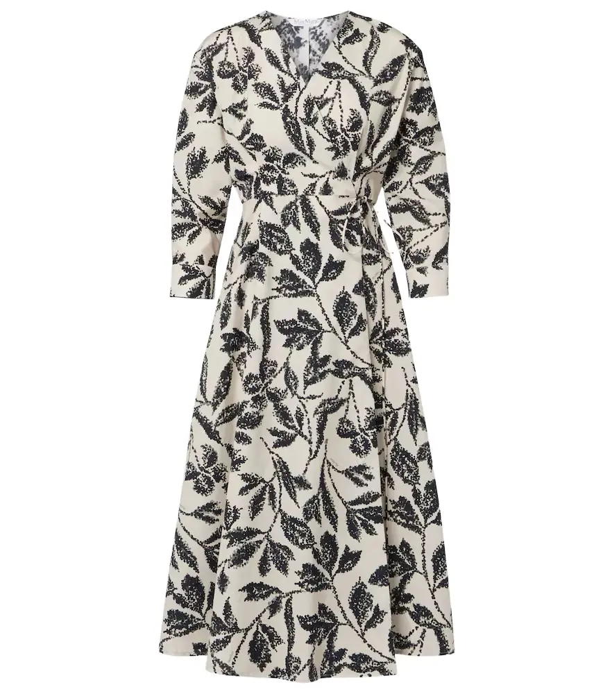Max Mara Camino printed cotton wrap dress