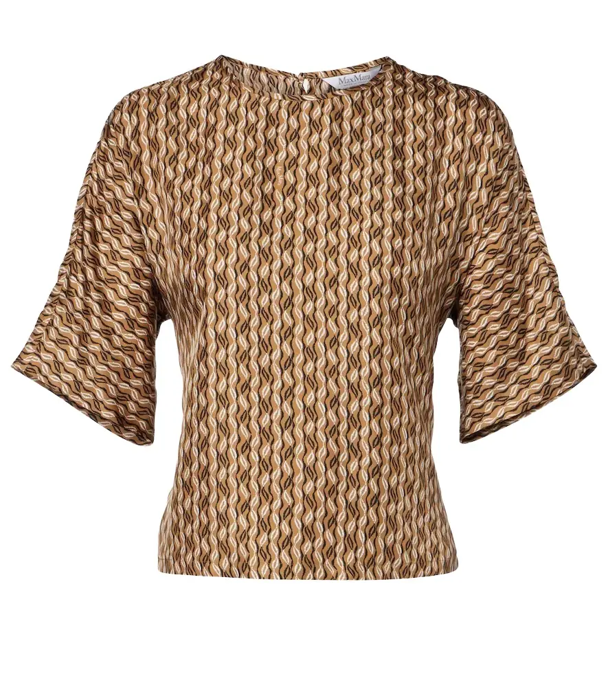 Max Mara Nordica printed silk blouse