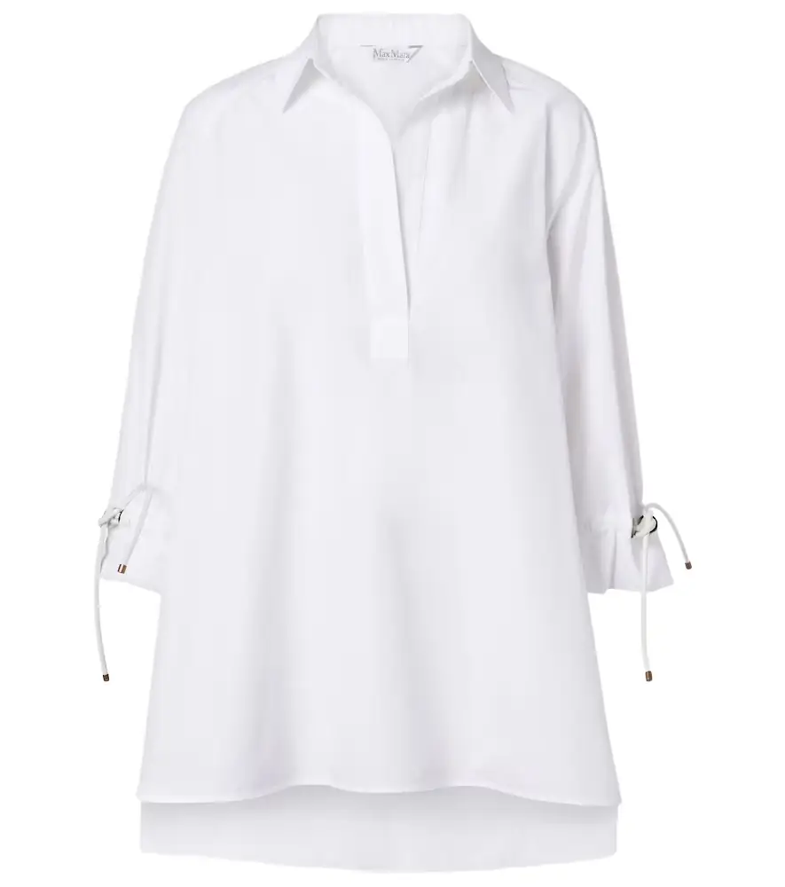 Max Mara Adorni oversized cotton poplin shirt