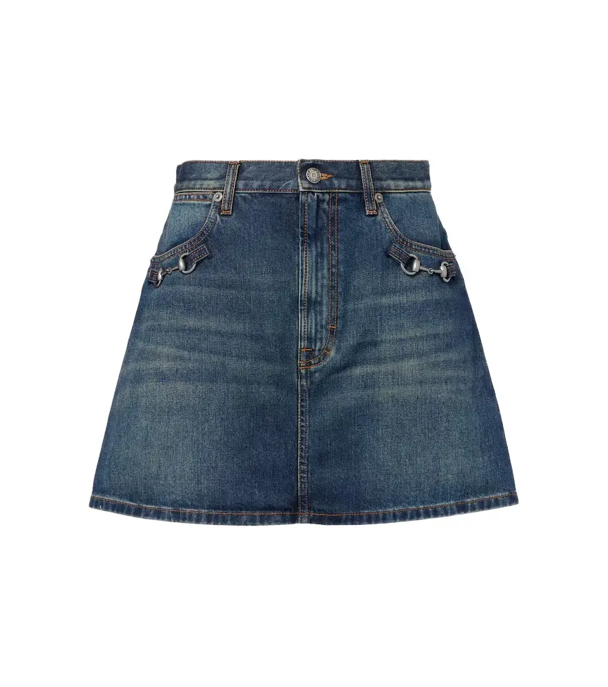 Gucci Horsebit denim miniskirt