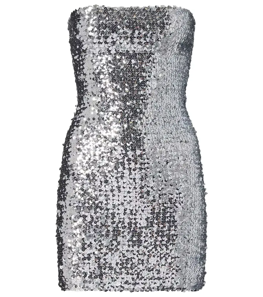 Gucci Sequined strapless minidress