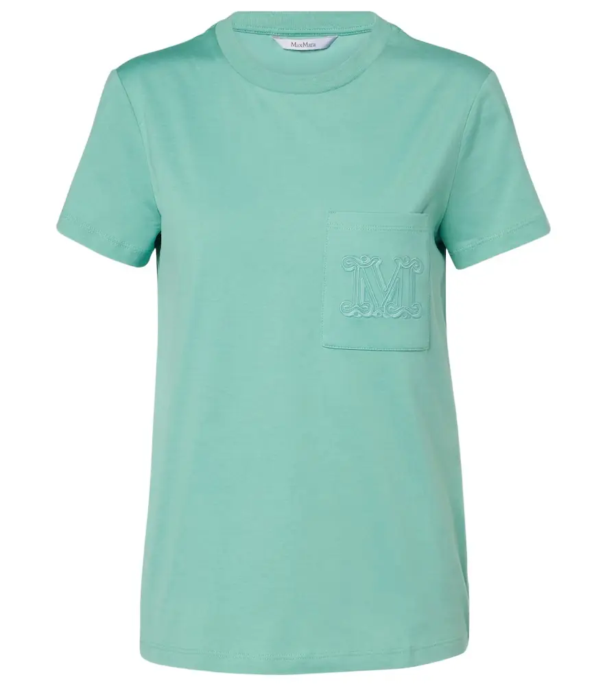 Max Mara Papaia embroidered cotton jersey T-shirt