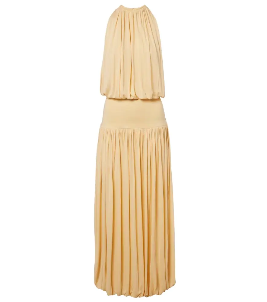 Toteme Gathered jersey maxi dress