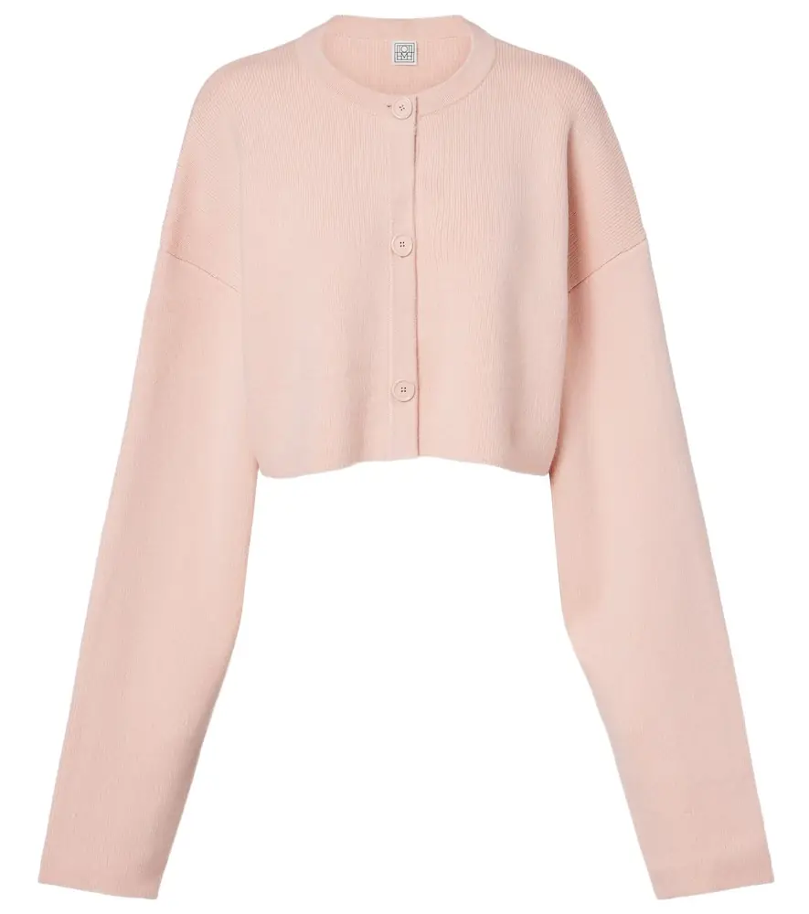 Toteme Cropped wool-blend cardigan