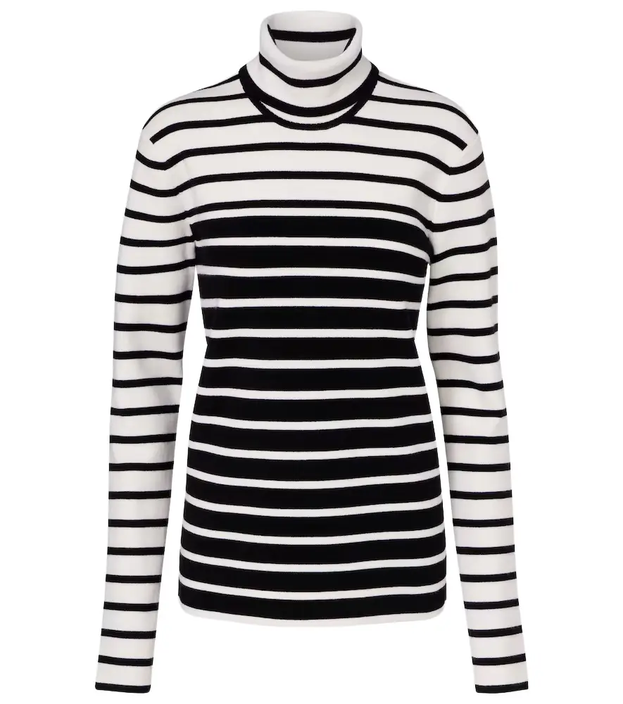 Toteme Striped wool-blend turtleneck sweater